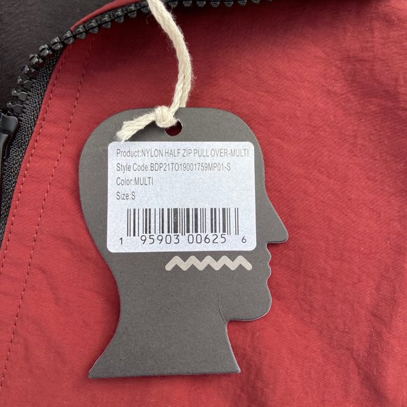 NWT Brain Dead X Gotcha Nylon Half Zip Pull Over-Multi SZ S - Picture 4 of 5